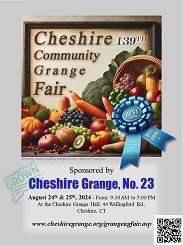 139th Cheshire Community Grange Fair Premium Book Cover